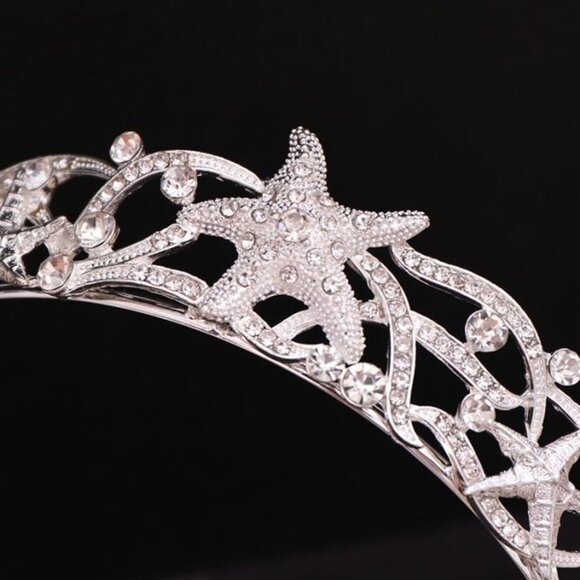 Crystal Starfish Headband Tiara Crown